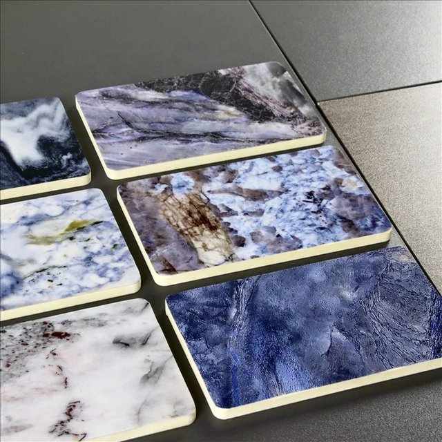 Bamboo Charcoal Mirror Water Ripple Wood Veneer PVC Cladding WPC Metal Wall Panels Interior Decoration Coextruded Sheet