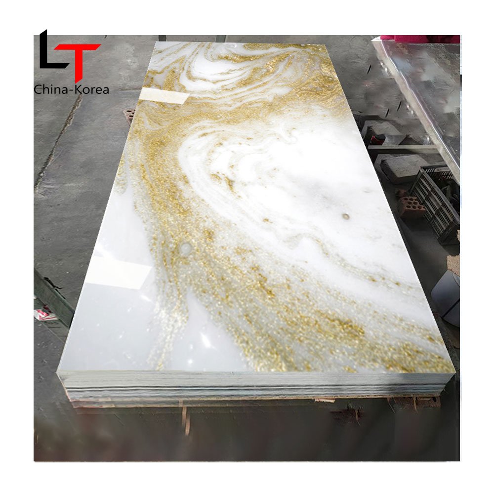 LT Hot Sale 3D UV Wall Panel Luxury Digital Printing Decor Wall Alternative Bright PVC Board For Bedroom Wall