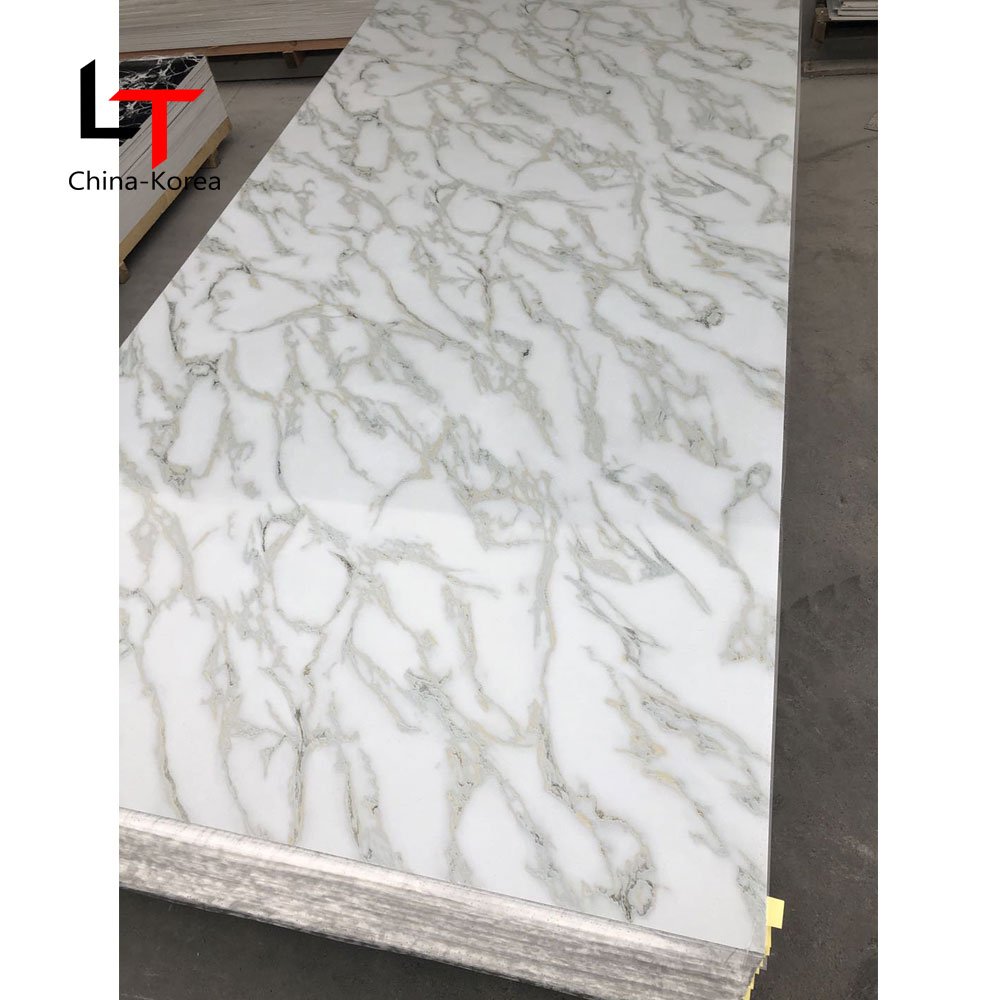 LT UV Best Selling Wall Panel High Glossy 3D Wall Decor PVC Plates Faux Wall Board For Home Decoration