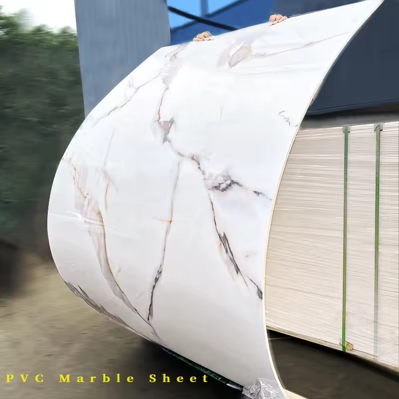Durability Eco-Friendly Plastic TV Background Interior Decoration Other Boards UV Marble PVC Marble Sheet PVC Wall Panel
