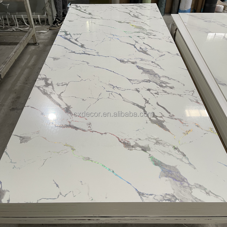 Marble Pvc Foam Sheet Decorative Texture Board Interior Decor Pvc 3D Wall Panel Lamina Artificial De Marmol