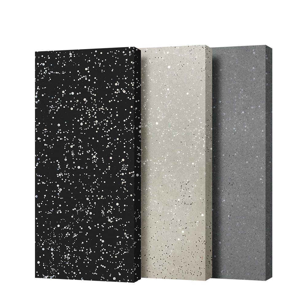 Factory Priced Starry Sky White Translucent Fiber Optic Concrete Board Material Striped Rock Design Exterior Cladding Bars Clubs