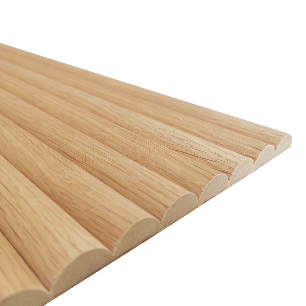 Interior Bark Veneer Faced Fluted Flex MDF Board for Wall Decoration