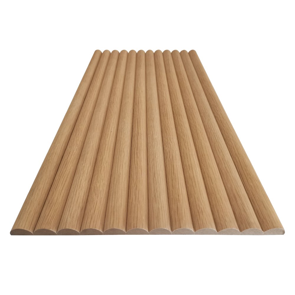 Interior Bark Veneer Faced Fluted Flex MDF Board for Wall Decoration