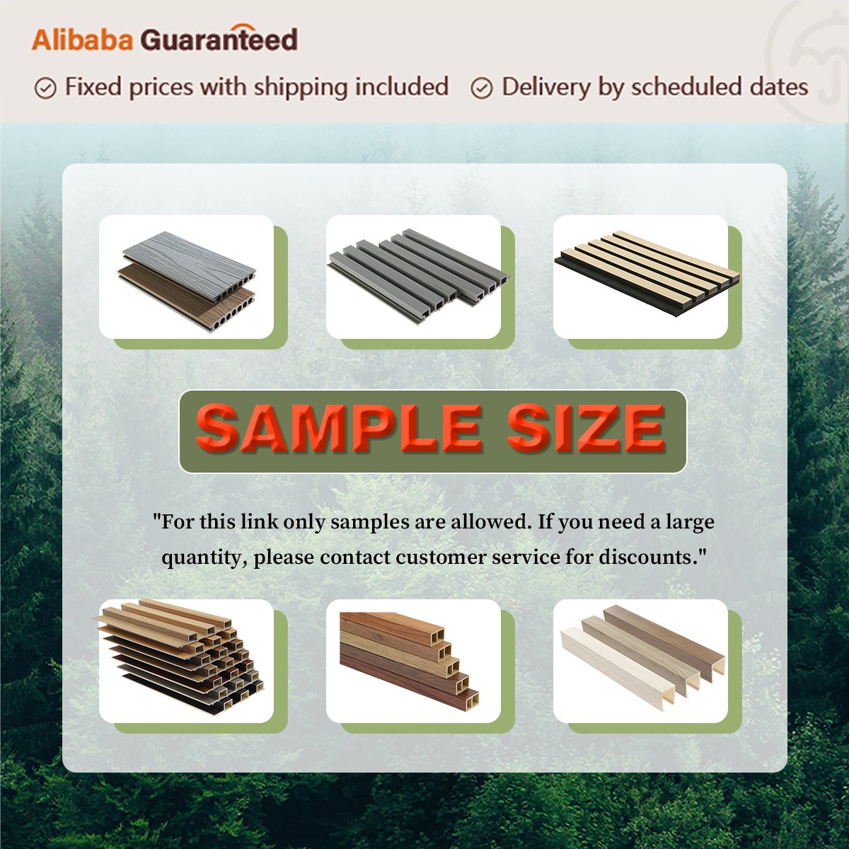 FOJU Wood Plastic Composite Flooring Wpc Decking Tile Outdoor Eco-Friendly Tiles Deep Embossed Composite Decking Board