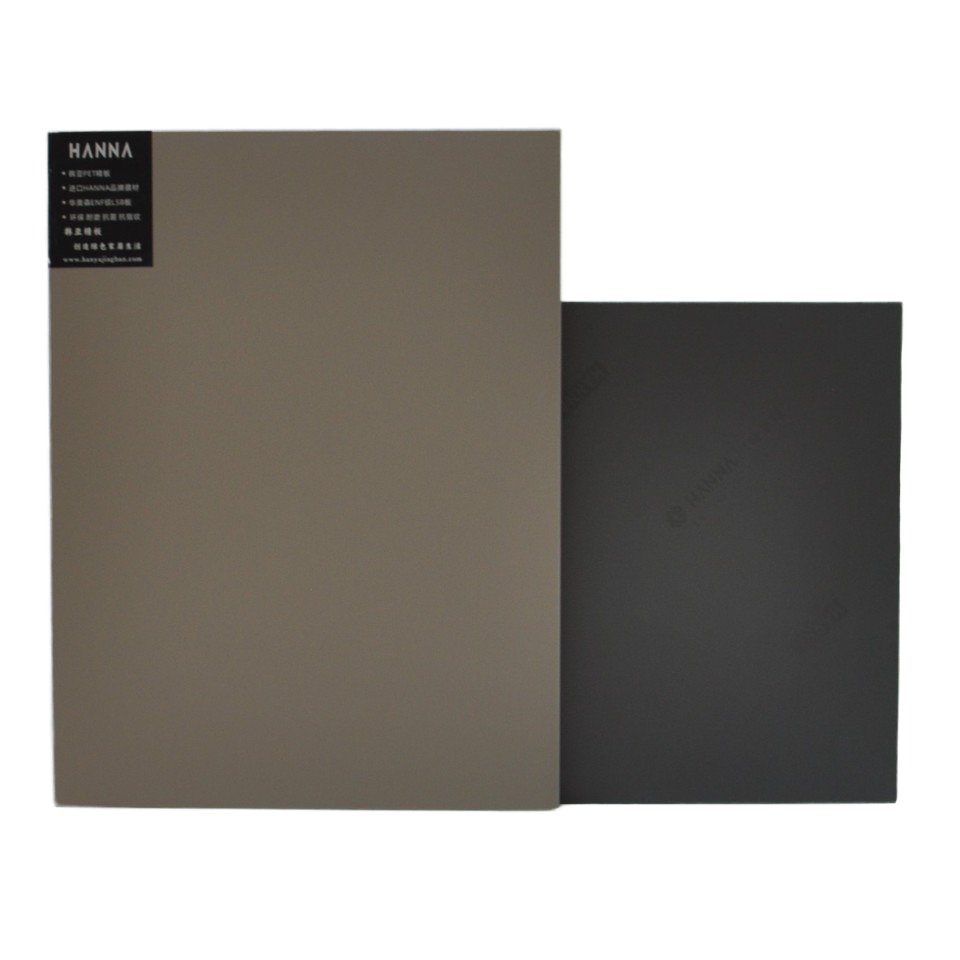 HANNA brand coffee color matte PETG composite moisture-proof MDF board interior furniture board E0 1220*2440*18mm