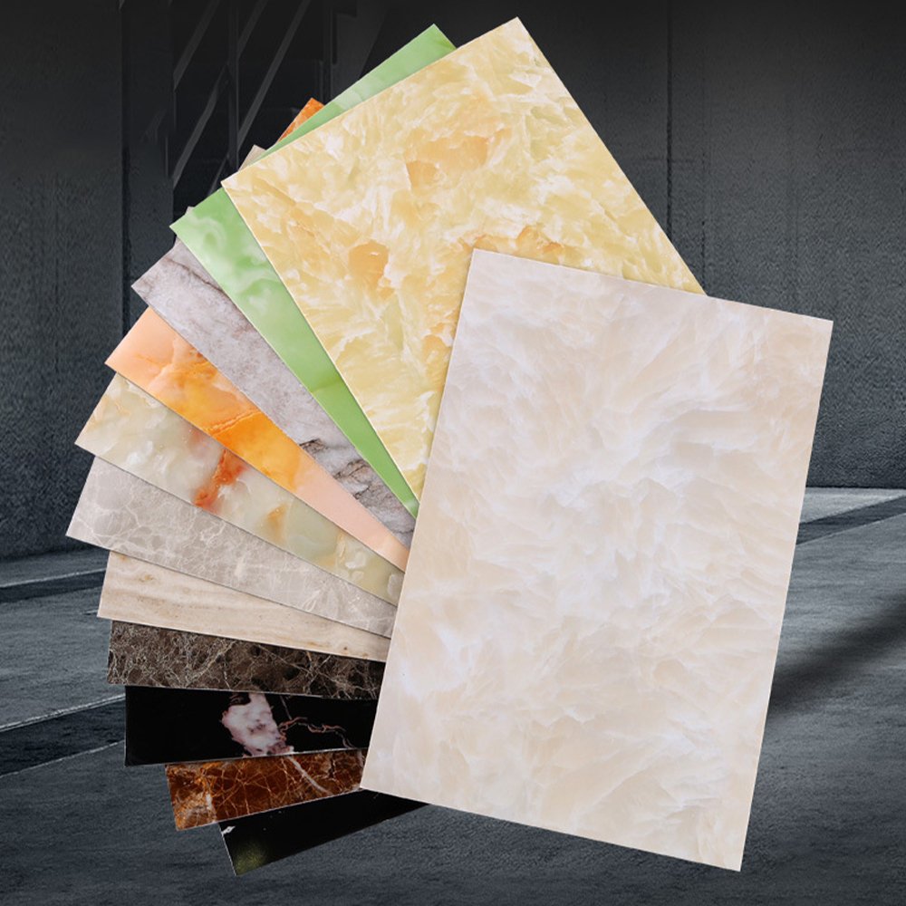 Wholesale Waterproof Uv Plastic Panel Marmol Decorativo Wood Veneer Bamboo Board Pvc Uv Marble Sheet Wall Panel