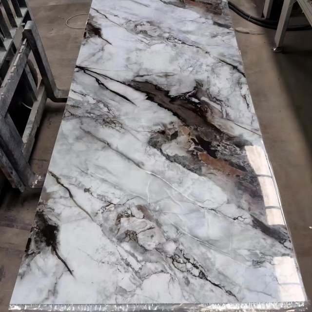 Premium UV Marble Panels KL Films Covered Marble for Luxurious and Durable Interior Finishes Apartment