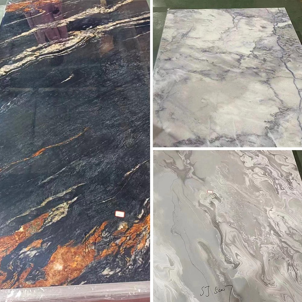 Modern Style Marble Sheet Board Interior Decorative Alternatives Moisture-Proof Waterproof Household Commercial Use Graphic