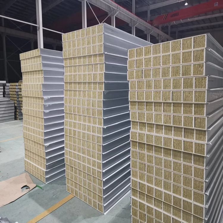 Large quantity from the excellent glass magnesium rock wool color steel insulation flame retardant clean sandwich board
