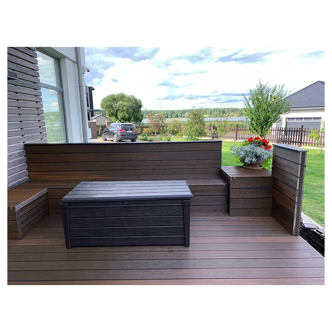 Co-extrusion Grain Capped 3d Other Landscaping Wood Plastic Composite Floor Outdoor Decking Wpc