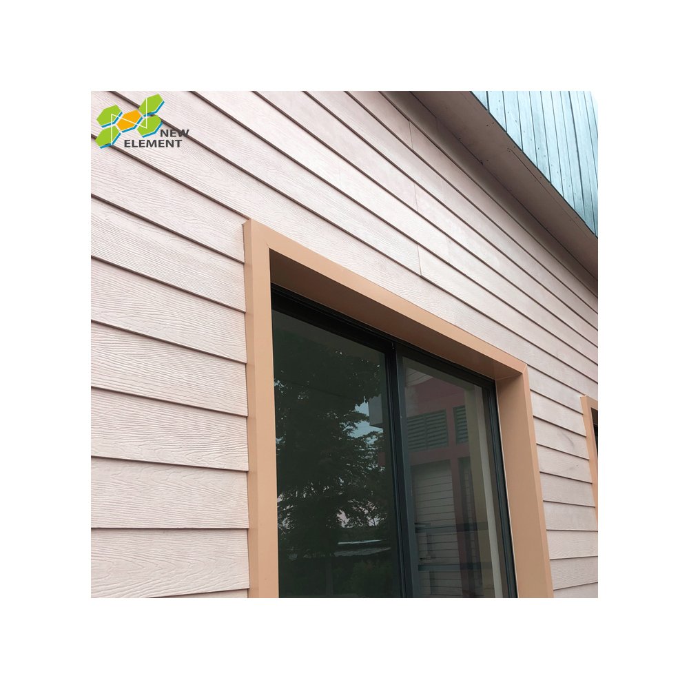 Fireproof Wood Grain Cement Board Siding Overlap Fiber Cement Board Siding Panel For House Exterior Wall