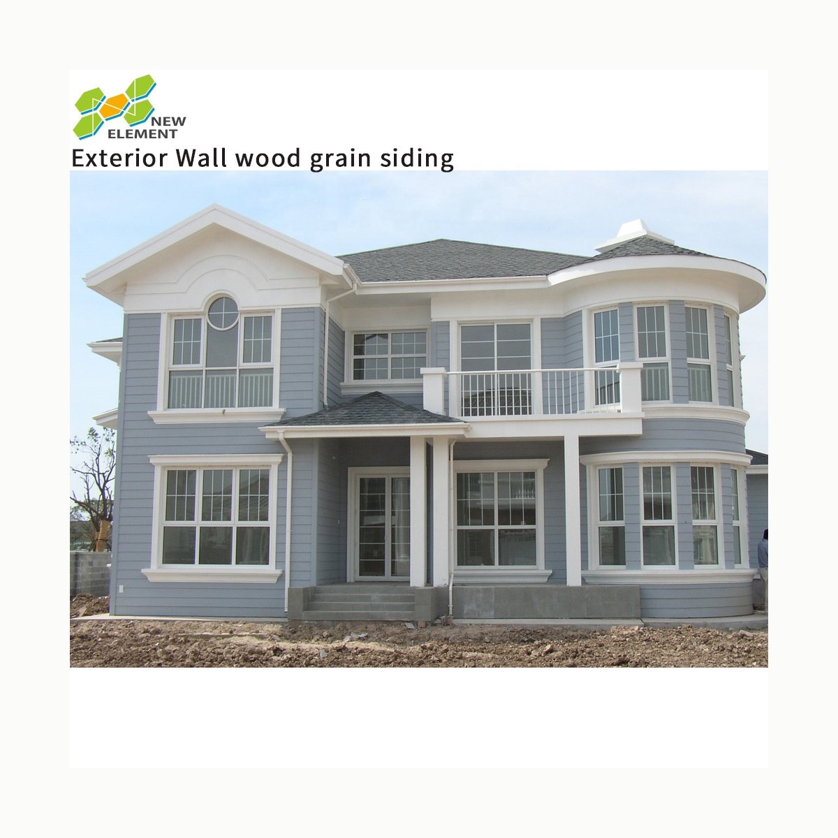 Fireproof Wood Grain Cement Board Siding Overlap Fiber Cement Board Siding Panel For House Exterior Wall