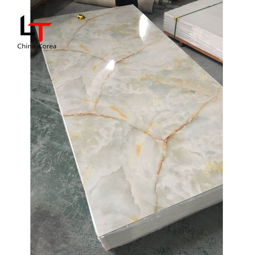 LT Cheap Price 3D UV Wall Panel Waterproof PVC Wall Decor Faux Replacement Wall Board For Living Room