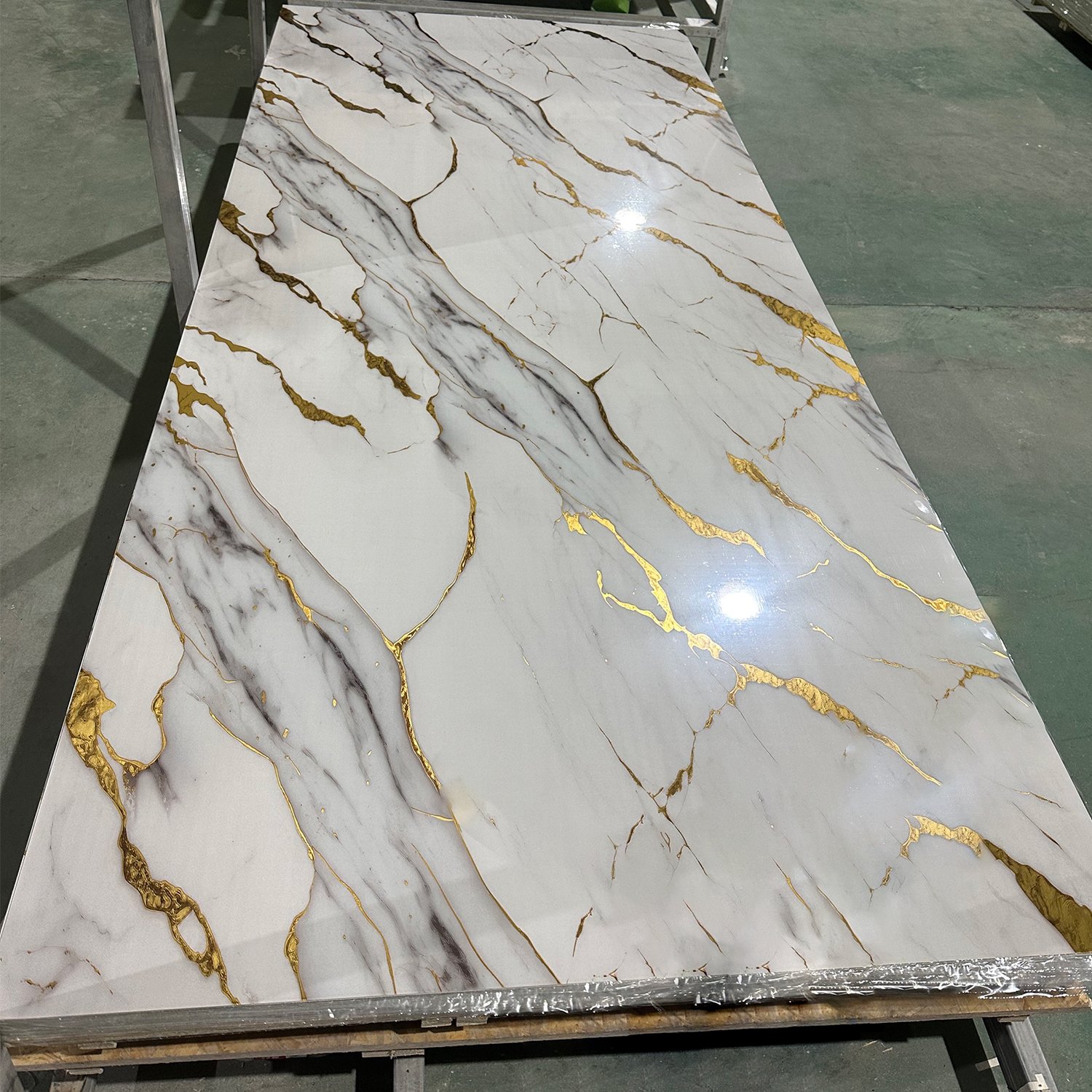 FOJU Waterproof Design Office PVC UV Marble Panels Alternative Walls Decoration PVC Marble UV Panel Board