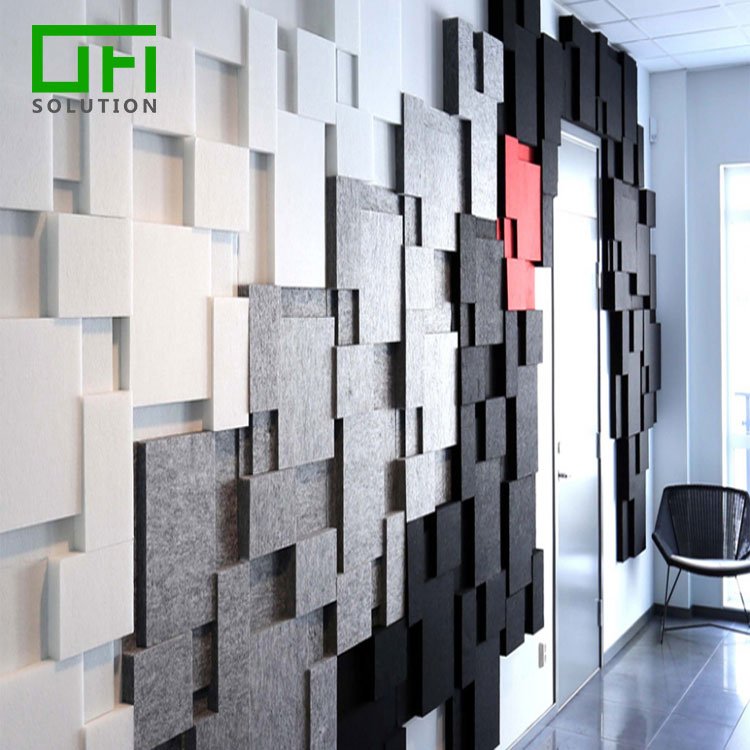 Super Fireproof Noise Cancelling Polyester Fiber PET Felt Acoustic Board Sound Absorbing Wall Decorative Panels