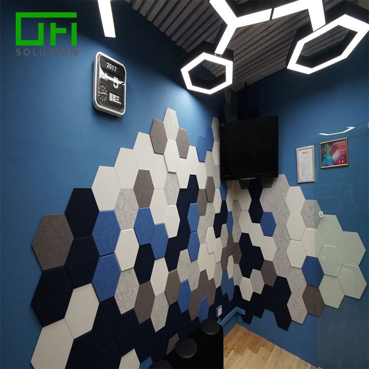 Super Fireproof Noise Cancelling Polyester Fiber PET Felt Acoustic Board Sound Absorbing Wall Decorative Panels