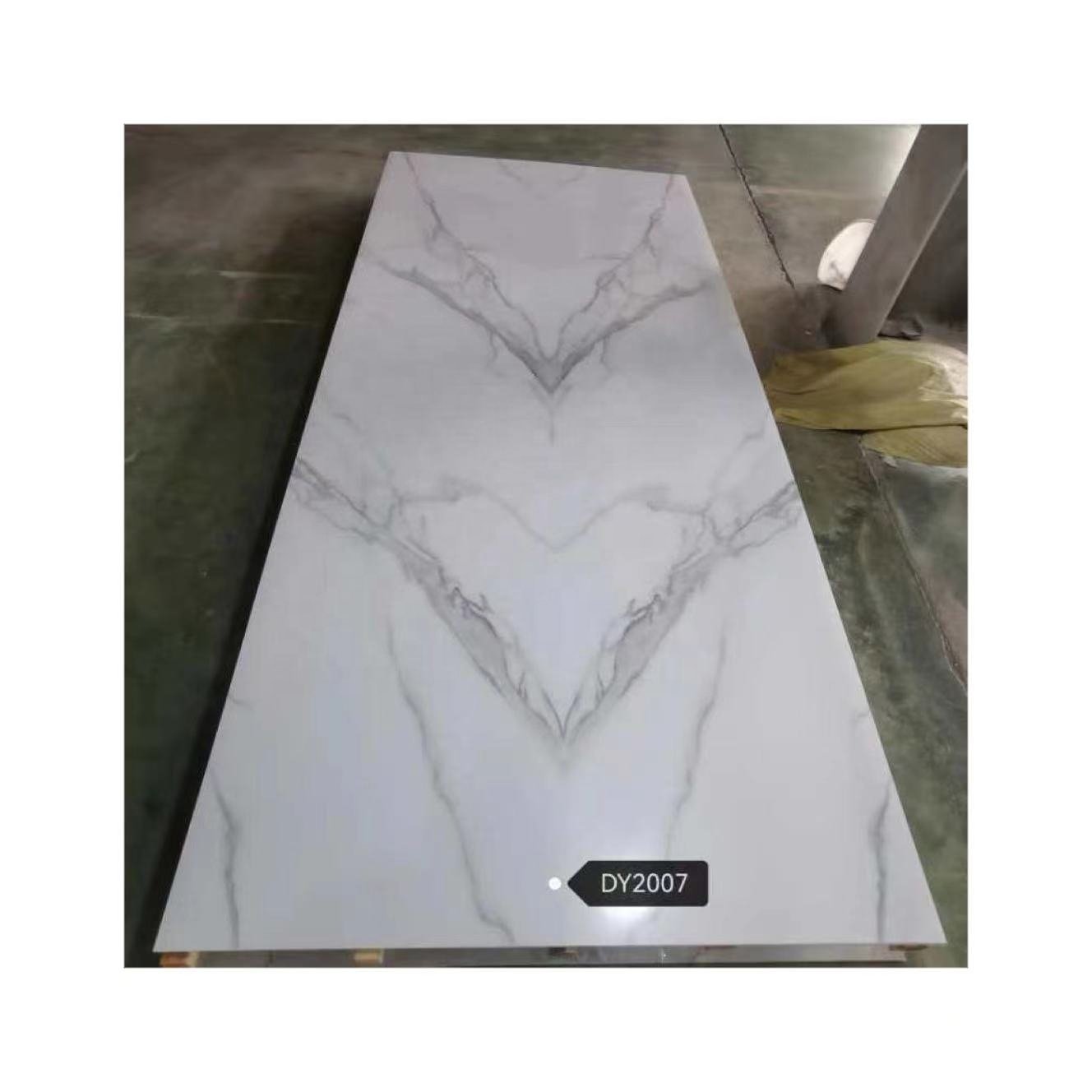 1220*2440*3mm/2.5mm high glossy Pvc Marble Sheet Interior Wall Panel Pvc Marble Sheet Alternative Uv Marble Wall Board
