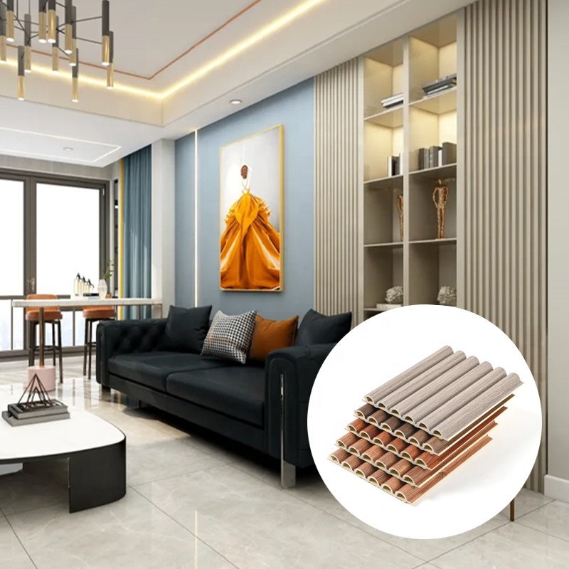 Waterproof Wpc Cladding Outdoor/Exterior Decoration Wpc Fluted Wall Panels/Boards