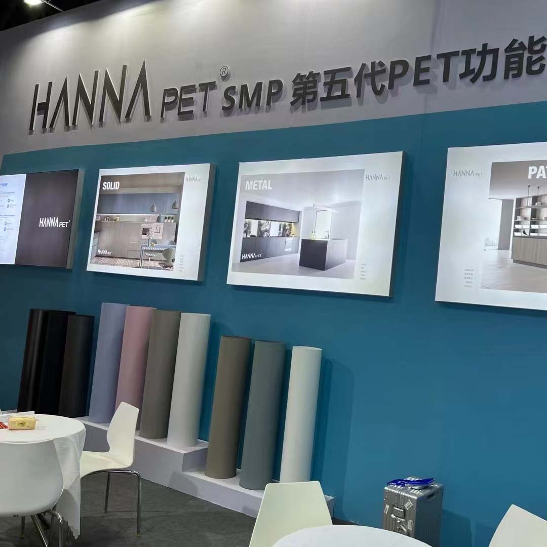 Durable furniture board Hannah grey matte PETG laminated moisture-proof MDF, 18mm thick wear-resistant wardrobe board door panel