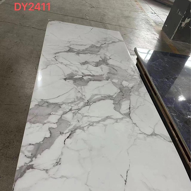 PVC marble wall panels Glossy matt classic golden color marble sheet & other panels for home decoration modern