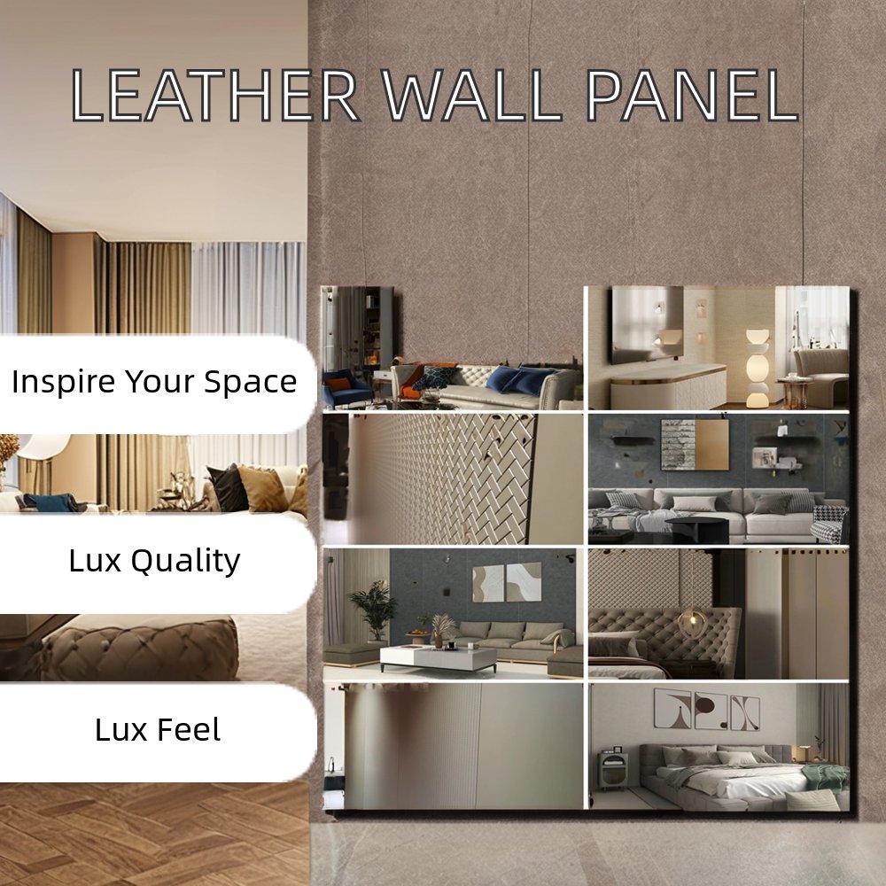 Interior Hotel Decoration Wall Panel 3D Leather PVC Panel in Carbon Gold Fireproof 3D Leather Wall Panel