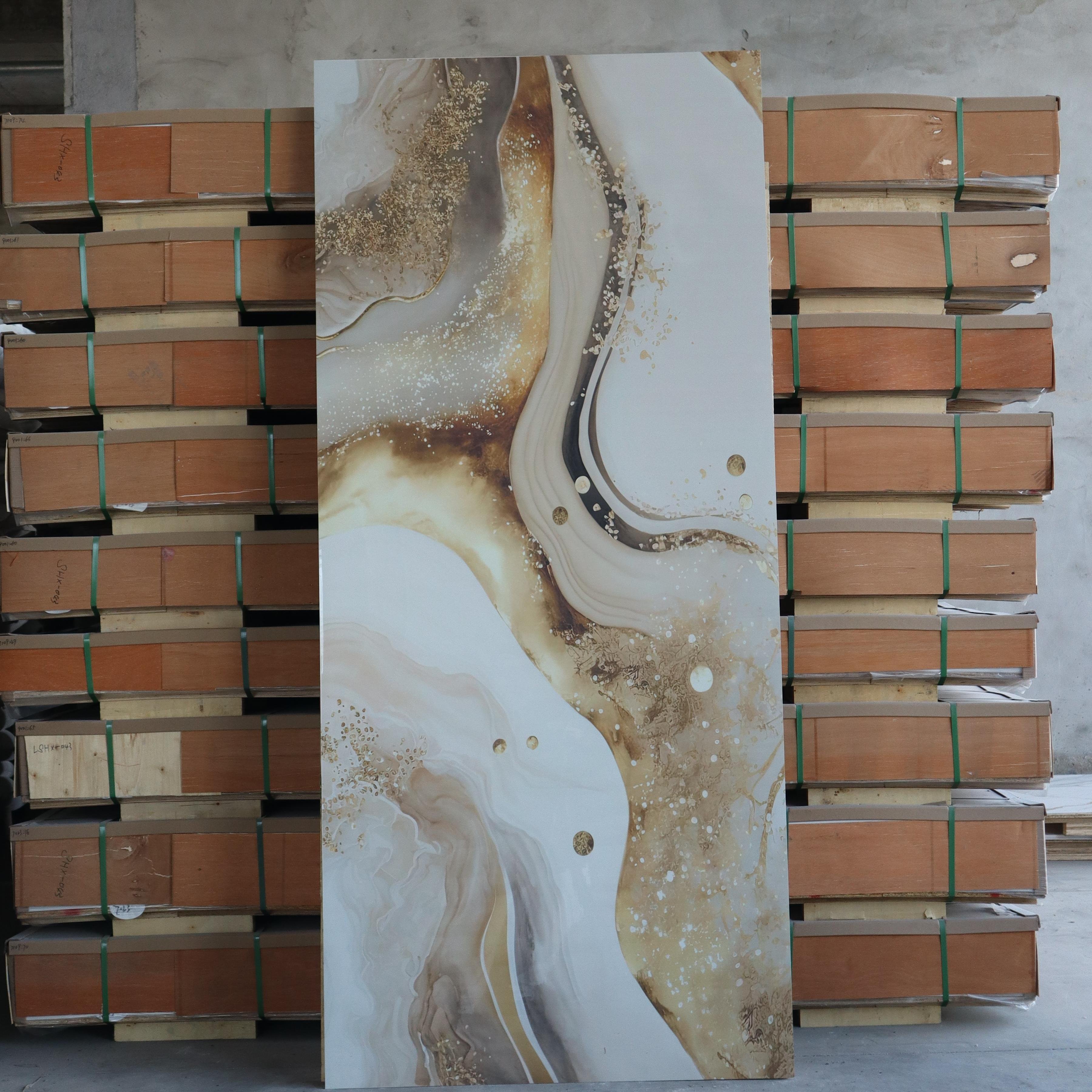 waterproof fireproof SPC wall panel pvc marble uv marble other board interior building materials bathroom louver