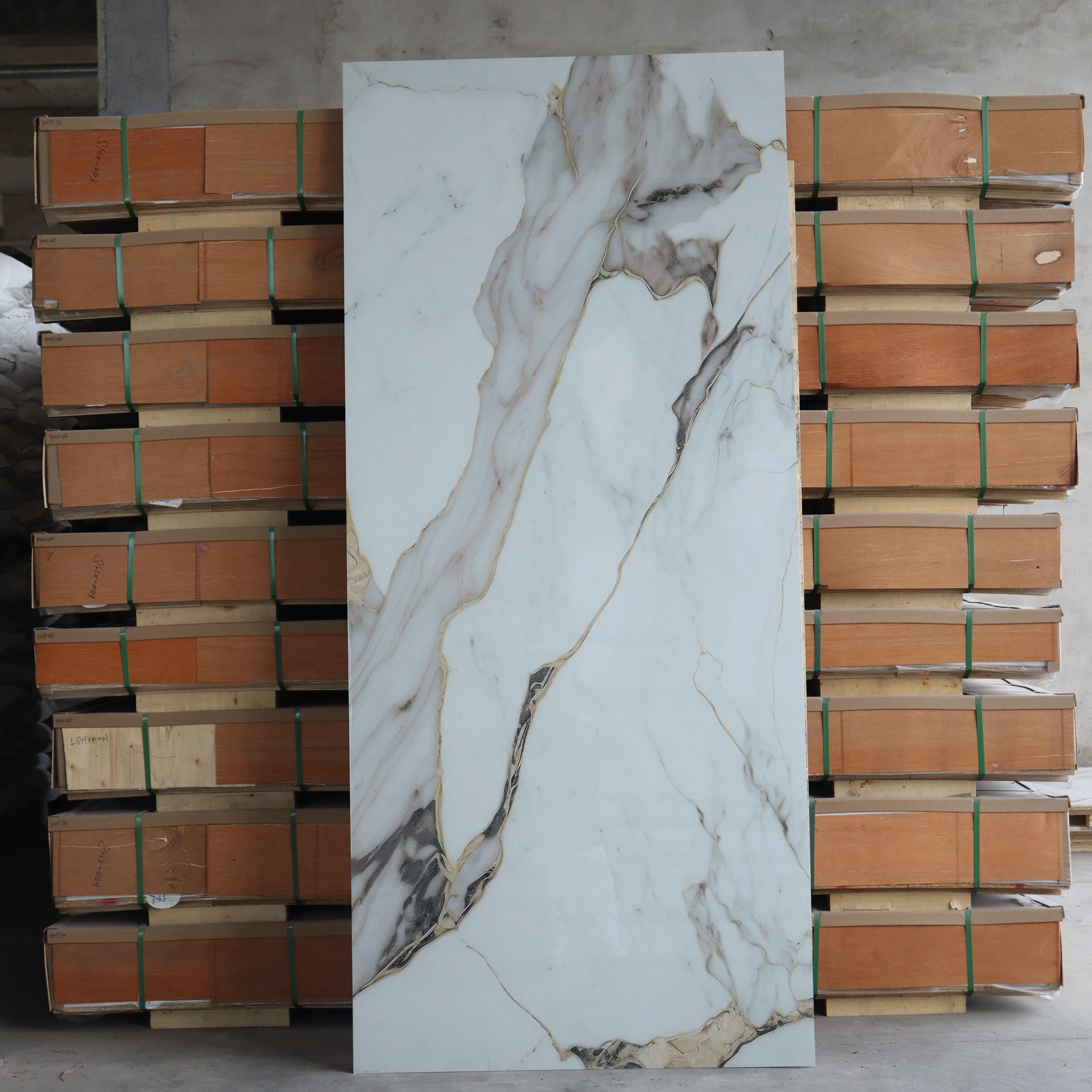 waterproof fireproof SPC wall panel pvc marble uv marble other board interior building materials bathroom louver