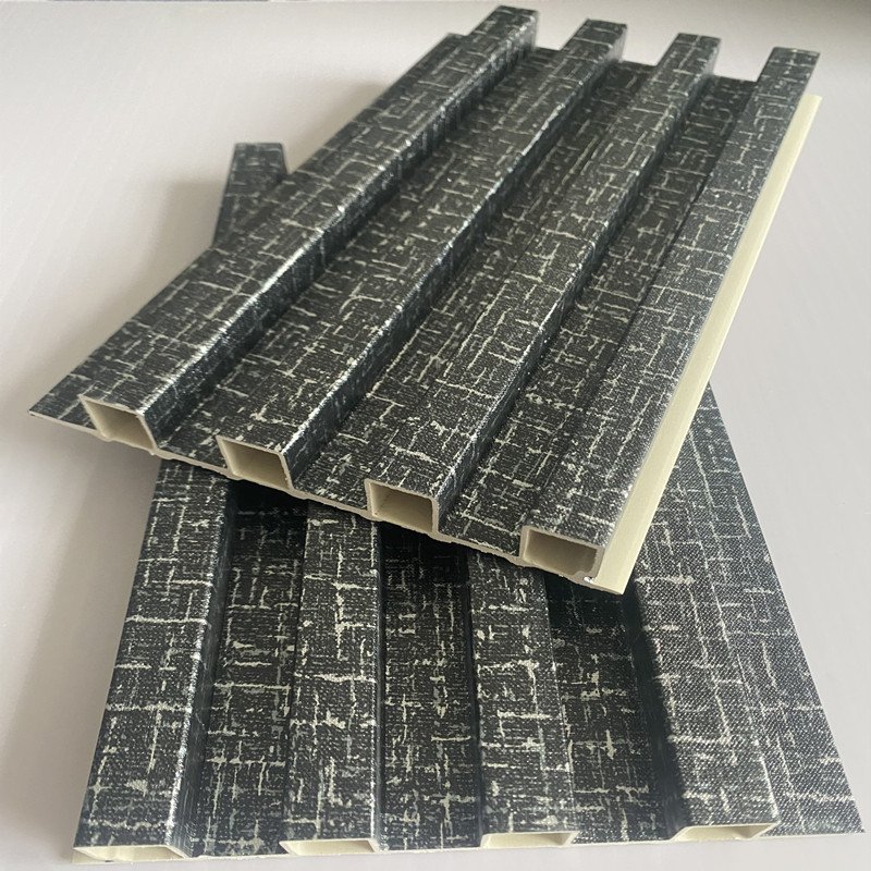 Manufacturer Wooden Grains Laminated Pvc WPC Wall Cladding Board Home interior WPC Fluted Wall Panel