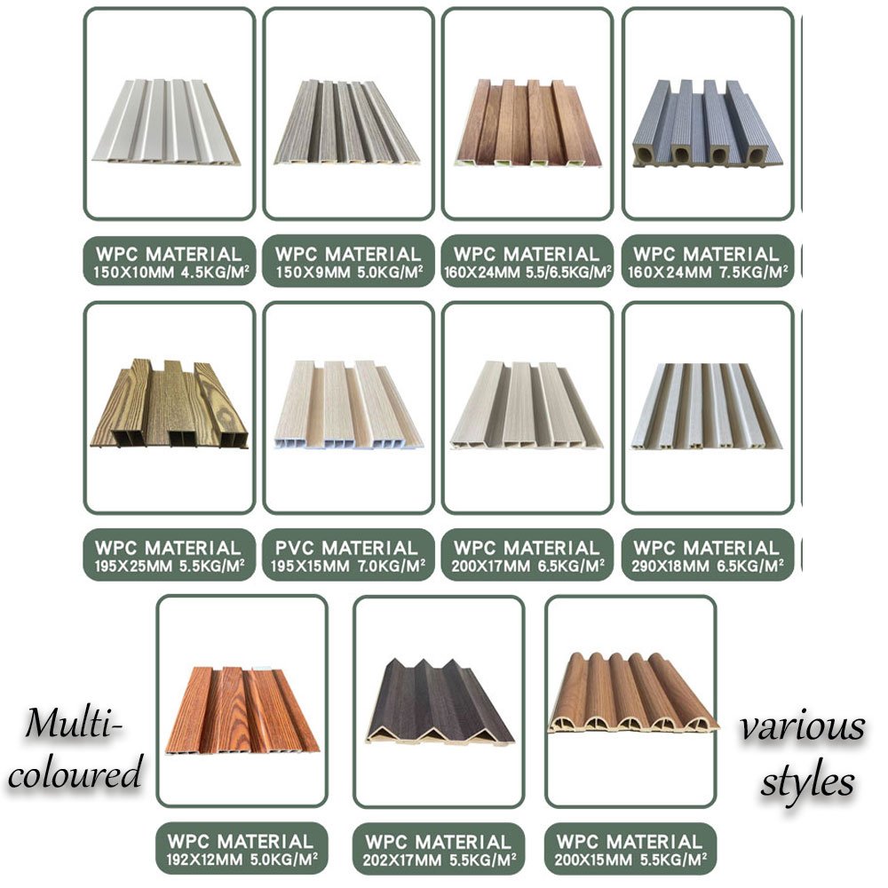 LT foam Slat 3D WPC Fluted Wall Panel Reasonable Price Waterproof Acoustic Seamless Grooved Decorative WPC Wall Boards