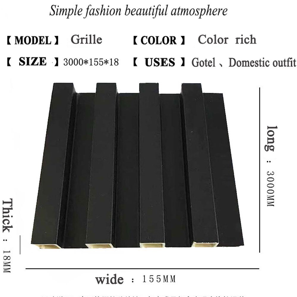 LT foam Slat 3D WPC Fluted Wall Panel Reasonable Price Waterproof Acoustic Seamless Grooved Decorative WPC Wall Boards