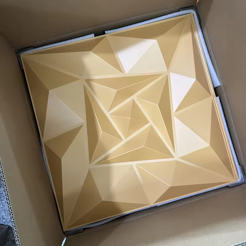 High Quality hotel home decoration 3D pvc relief effect Backdrop Wall Panels 1mm thickness