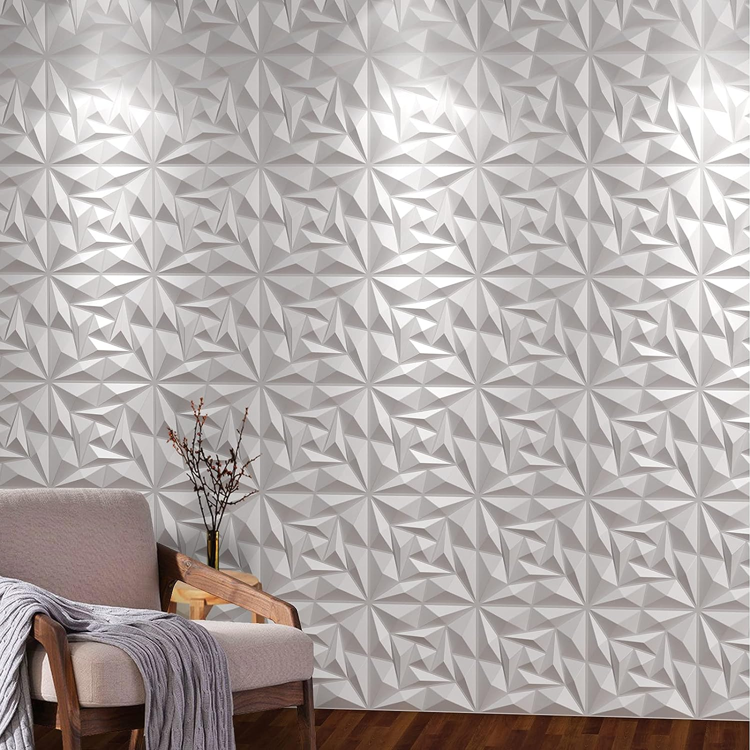 High Quality hotel home decoration 3D pvc relief effect Backdrop Wall Panels 1mm thickness