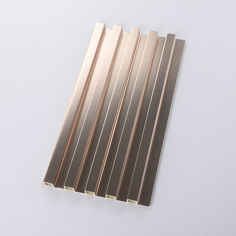 Easy Installation WPC Wall Panel Metal Series WPC Wall Panel Interior Cladding PVC Wall Board for Home Decoration