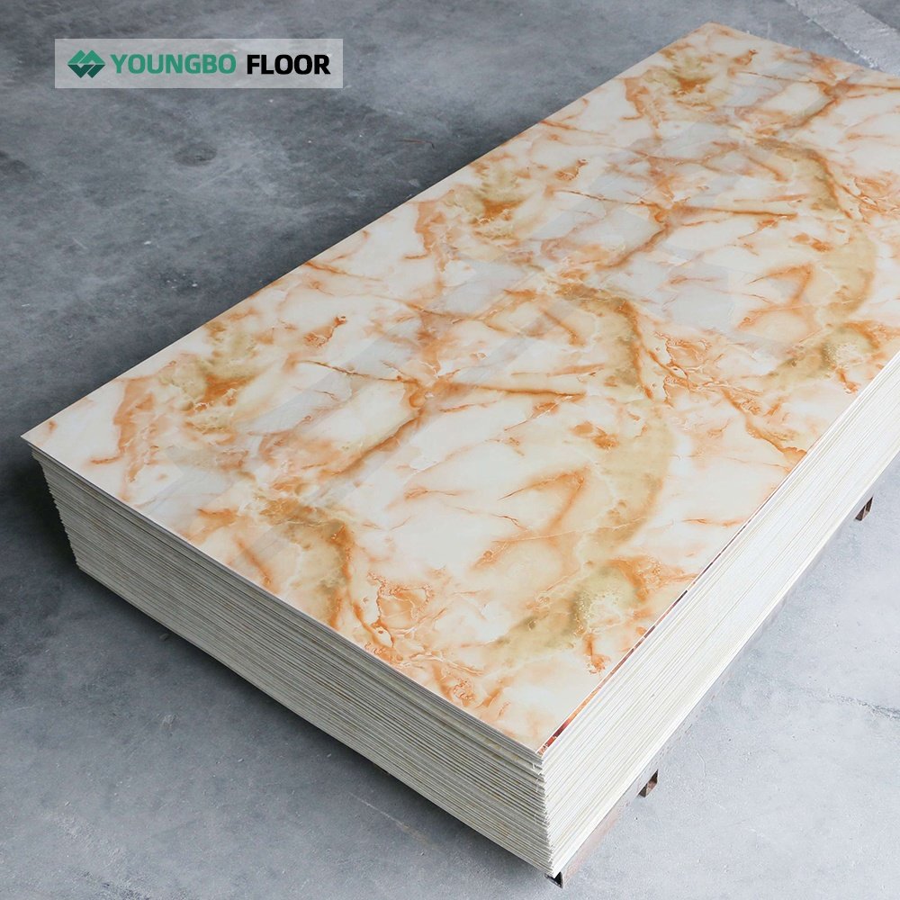 Marble Wood Grain Colors Wall Panel Luxury Vinyl PVC Marble Glossy Wall Board Stone Plastic UV Plate for Home