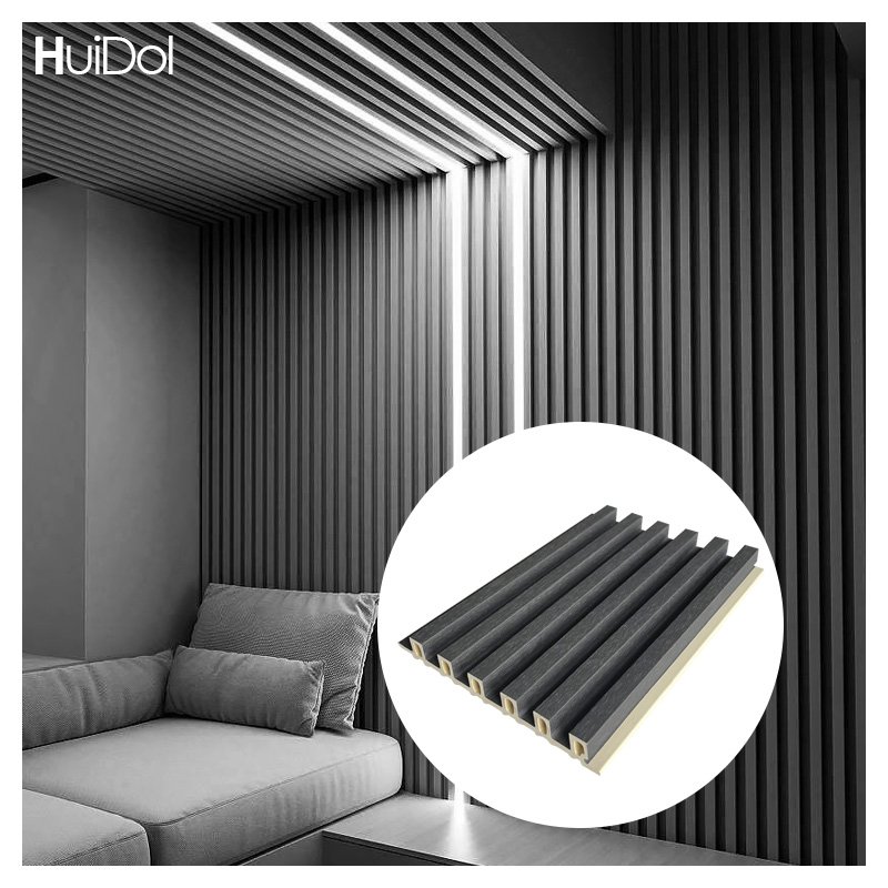 Fluted Interior Design 3D Wall Decor Siding Plank Sandwich Board Solid Slats Timber Wooden Cladding Products Plank Panel