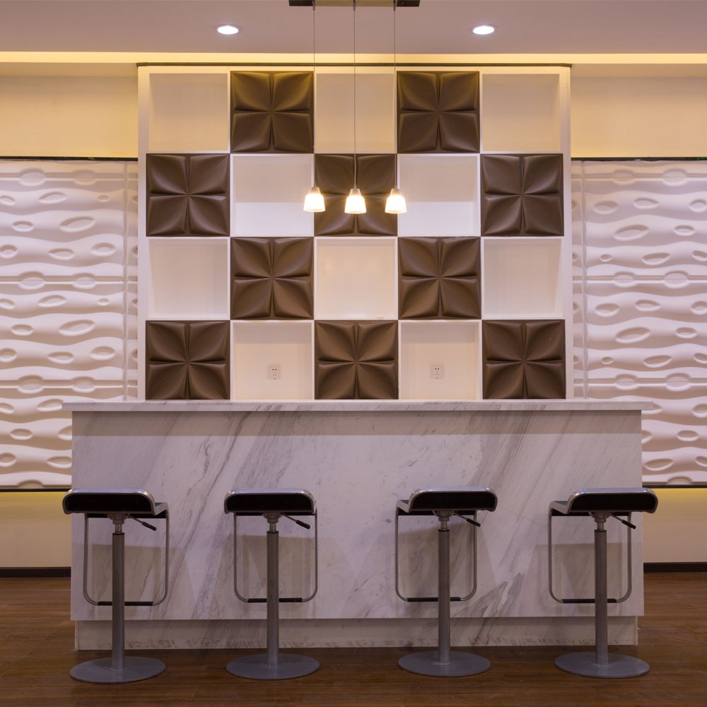Plant fiber decorative mural 3d wallpaper 3d wood wall panels for home deco