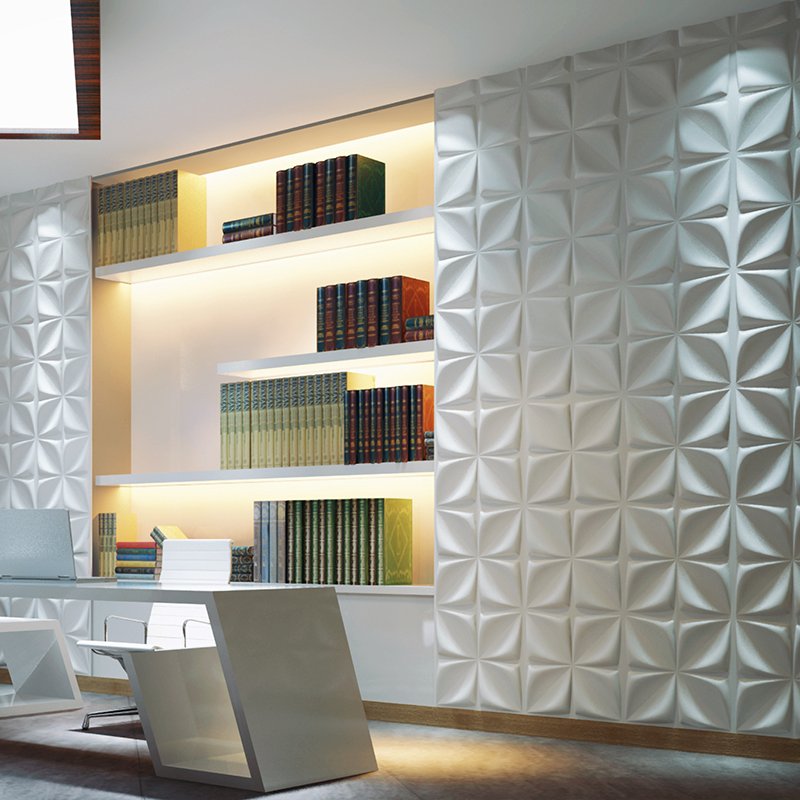 Plant fiber decorative mural 3d wallpaper 3d wood wall panels for home deco