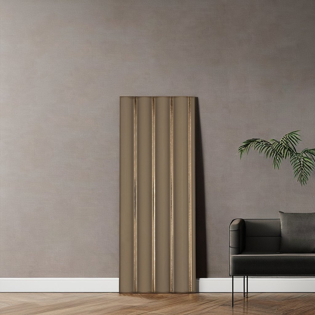 Hottest Eco-Friendly Easy Installation Wall Decoration 1-Year Warranty Plastic PS Wall Panel with Charcoal Louvers for Hotels