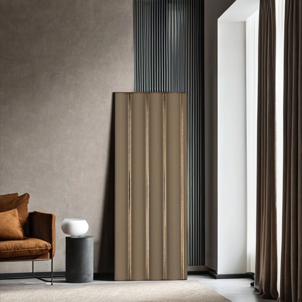 Hottest Eco-Friendly Easy Installation Wall Decoration 1-Year Warranty Plastic PS Wall Panel with Charcoal Louvers for Hotels