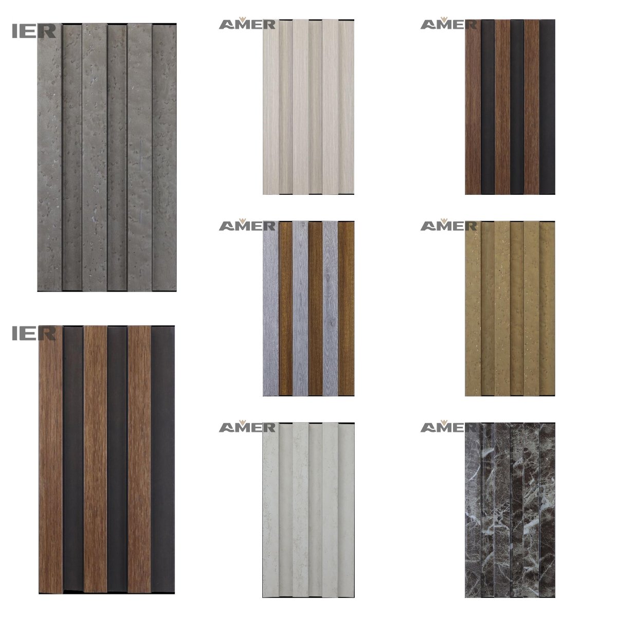 150mm 200mm 300mm Acoustic Fluted pvc Marble Pu interior Decorative Other Stone Interior 3d ps Wpc Pvc Boards wall panels