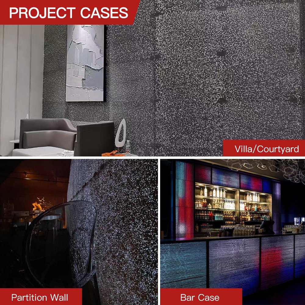 New Type White Translucent Art Cement Fiber Optic Concrete Panel for House Office Villa Exterior Wall Siding Bars Board