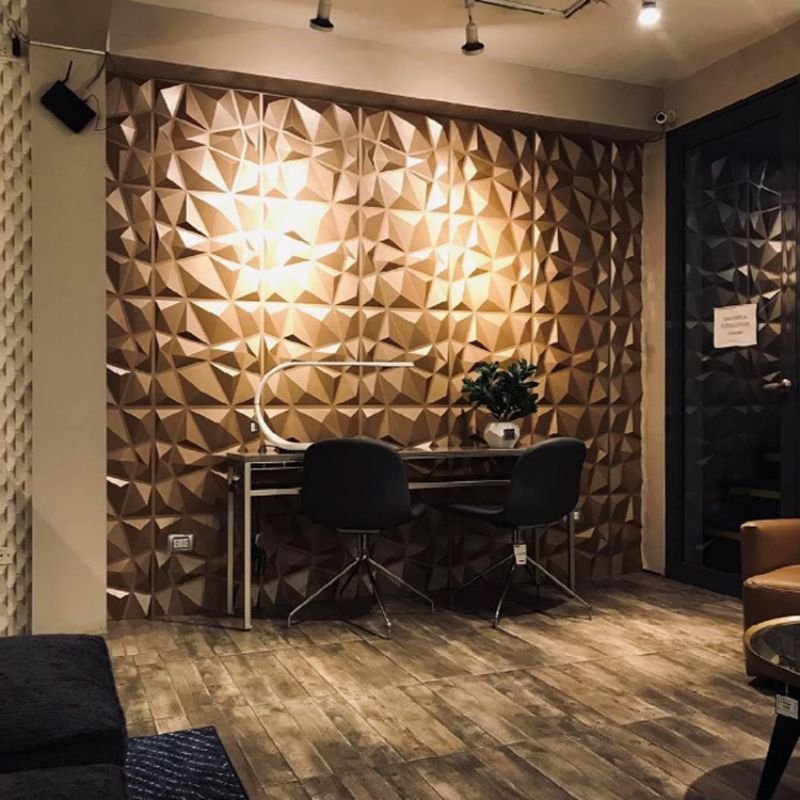 AISEN DECOR Waterproof High Quality Peel And Stick Easy To Install 3d Pvc Wall Art Panel Embossed Wall Board Sofa Background