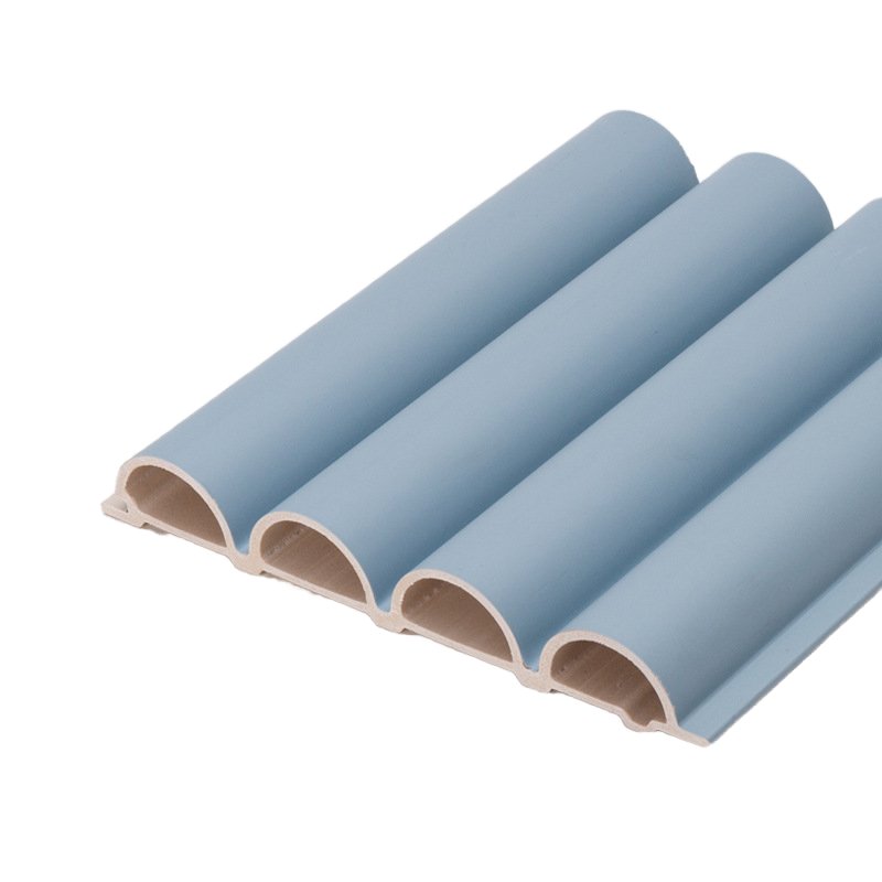 Factory PVC Fluted Wall Panel 3D Wooden Board Wall Cladding Waterproof Hotel Apartment