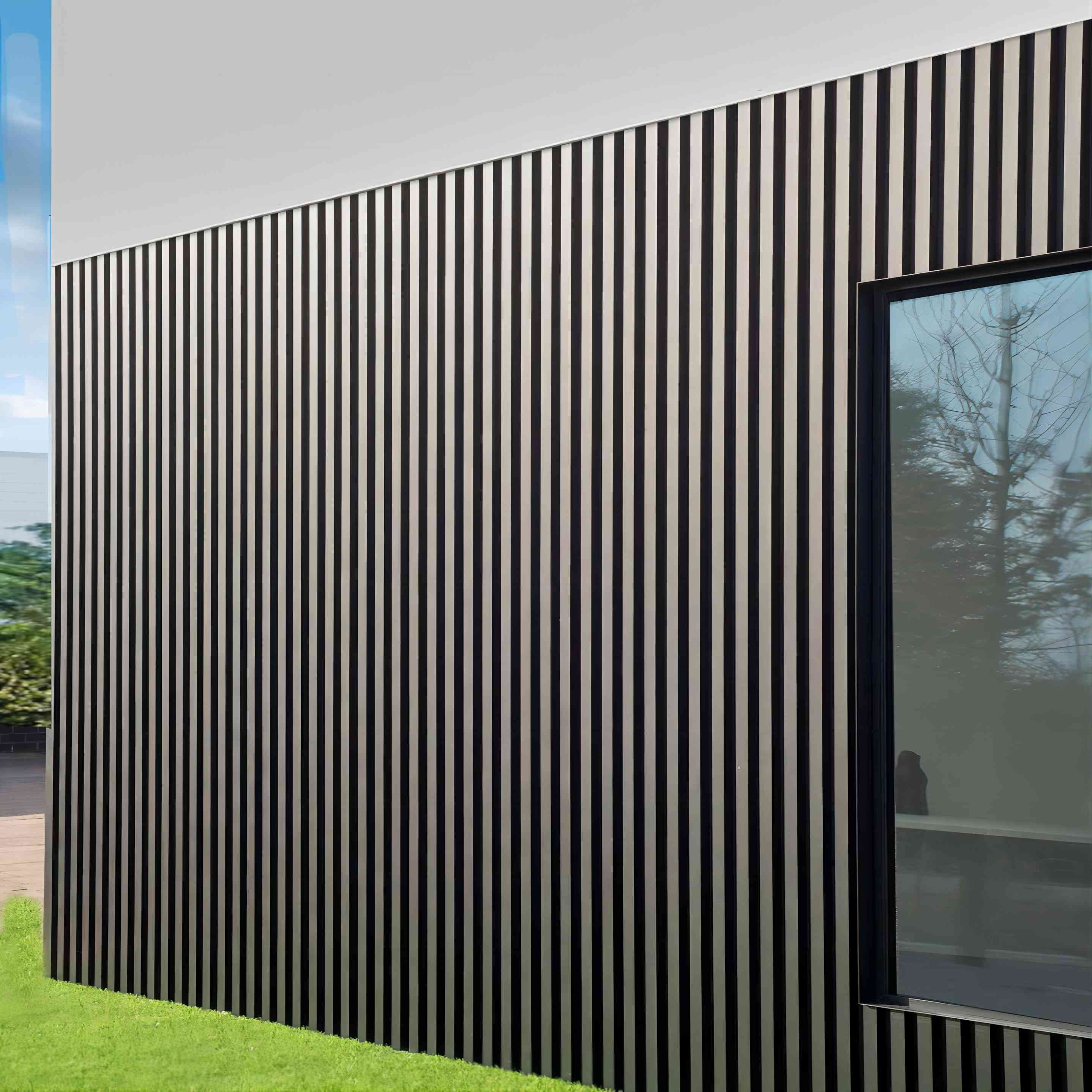 Modern design water proof WPC wall cladding Wood plastic composite grille panel for interior exterior wall