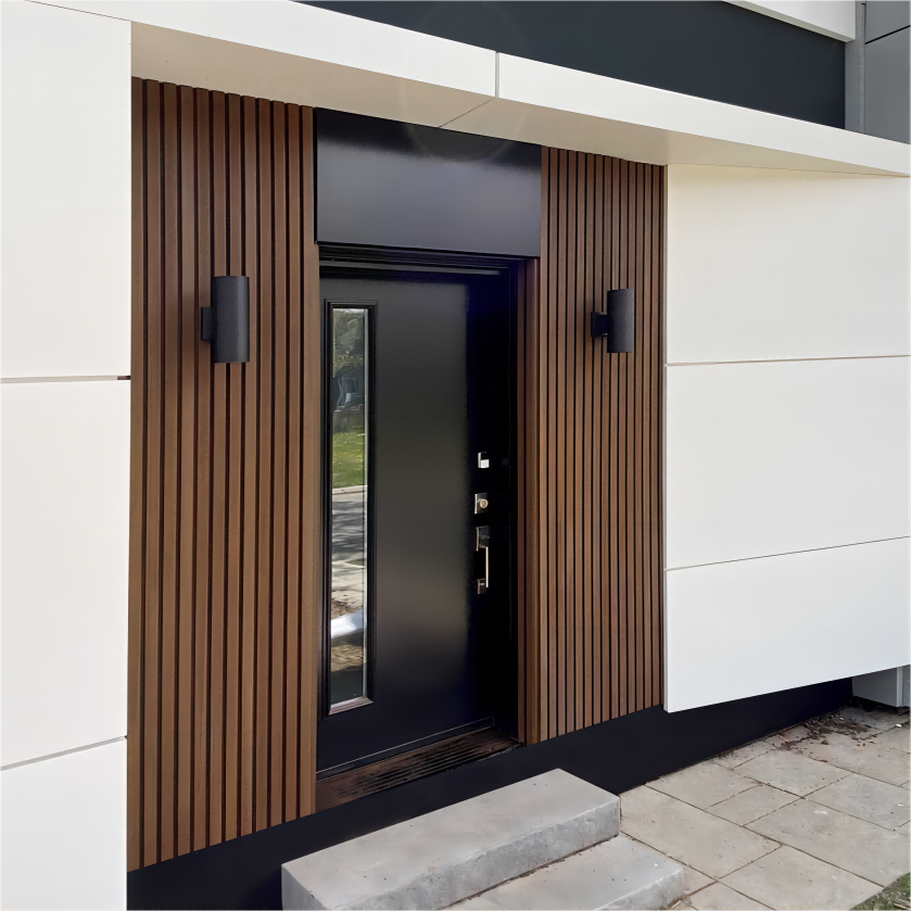 Modern design water proof WPC wall cladding Wood plastic composite grille panel for interior exterior wall