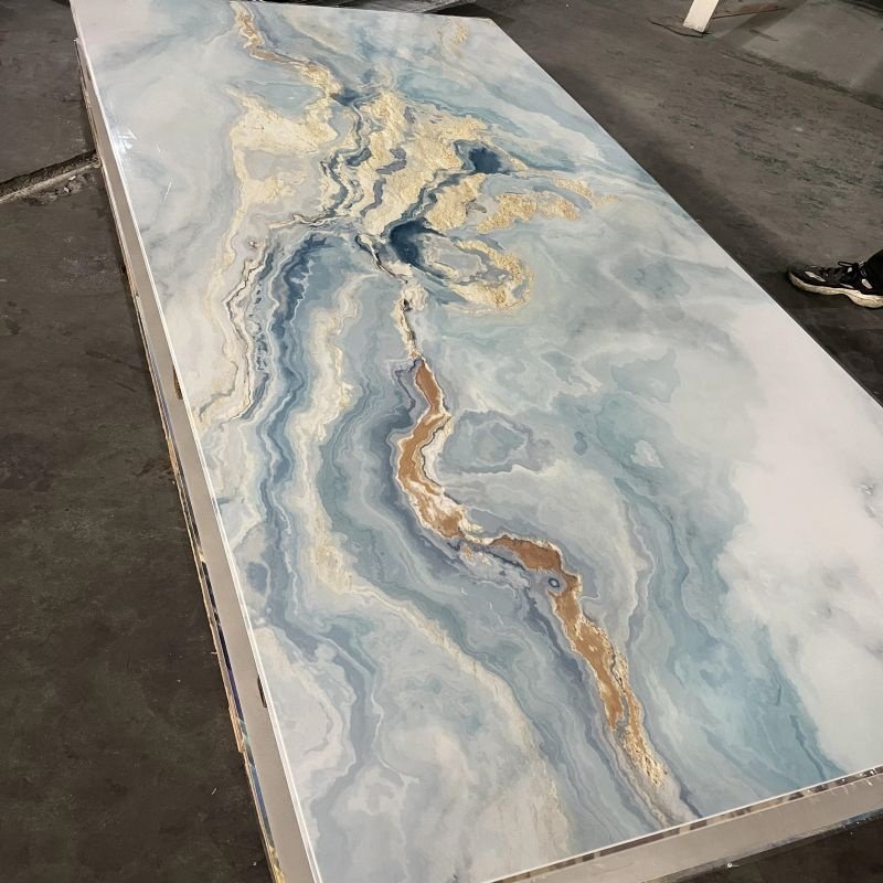 Elegant UV Marble Panels Providing Superior Strength and Aesthetic Appeal 3D Printing Technology Wall Panel for Hotel