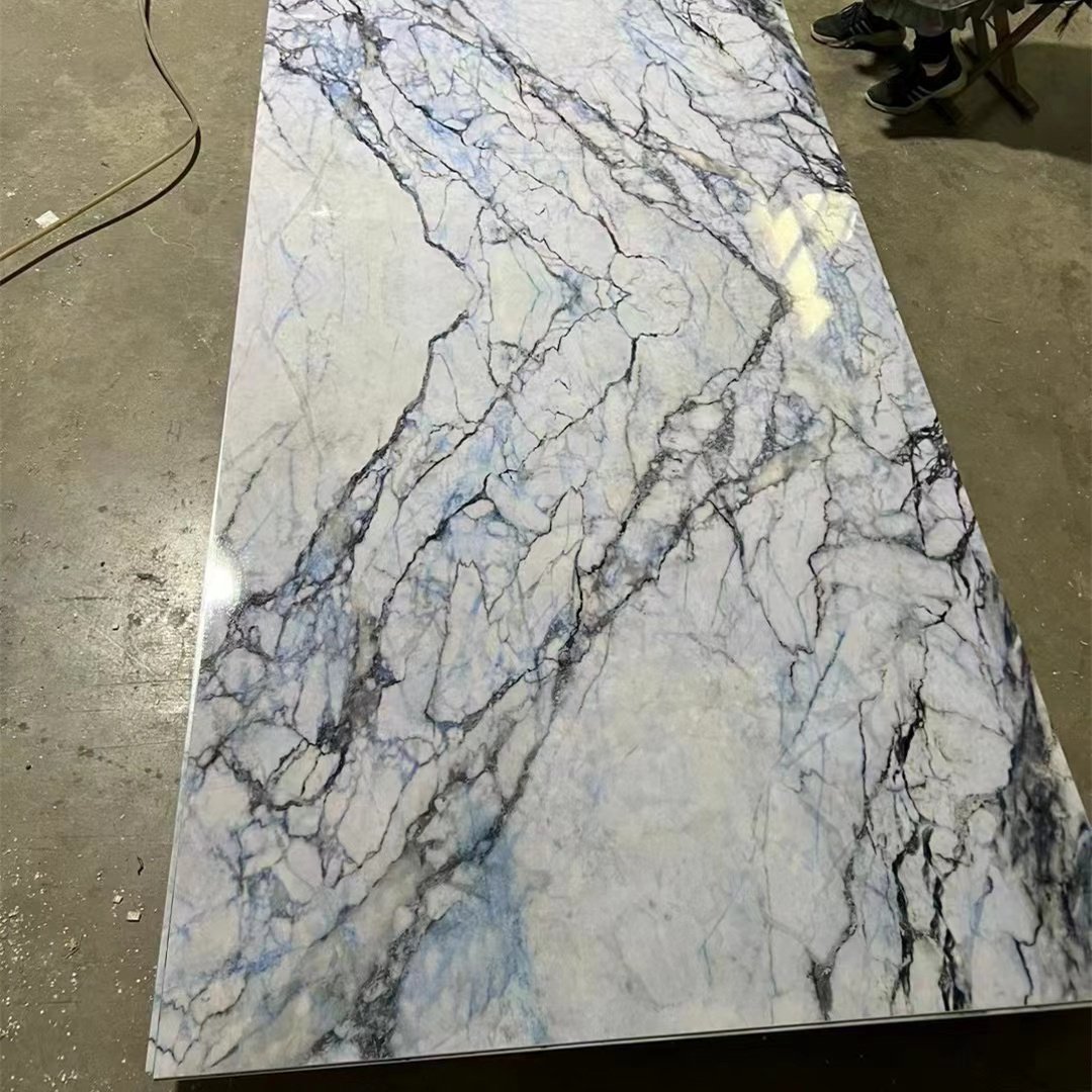 Factory Direct Sale 3D Wall Panel Wall Decor Interior Decorative Bamboo Charcoal Board Pvc Uv Marble Sheet
