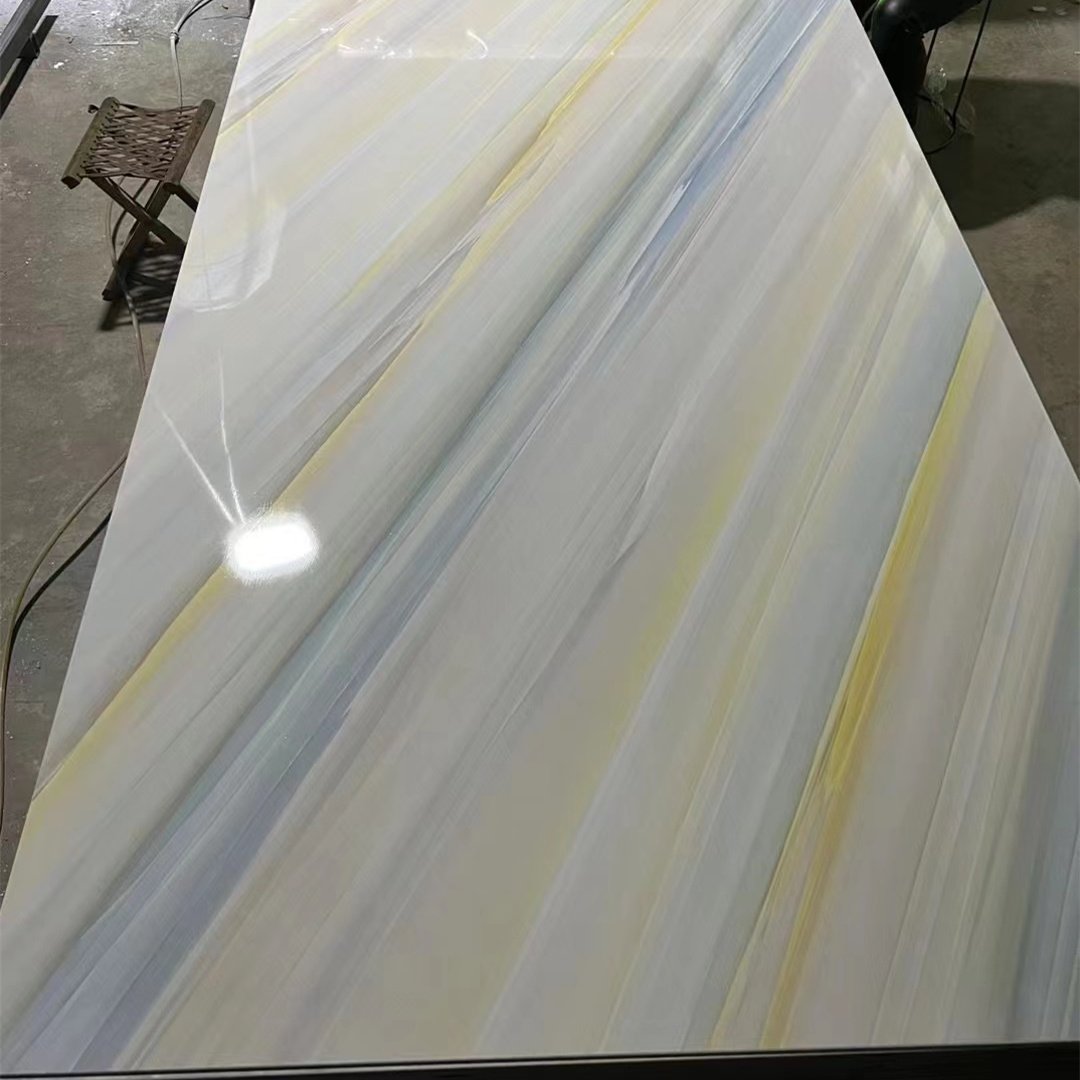 Factory Direct Sale 3D Wall Panel Wall Decor Interior Decorative Bamboo Charcoal Board Pvc Uv Marble Sheet