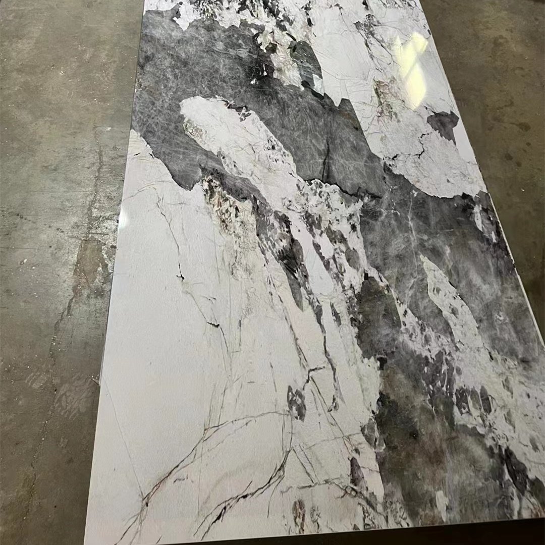 Factory Direct Sale 3D Wall Panel Wall Decor Interior Decorative Bamboo Charcoal Board Pvc Uv Marble Sheet